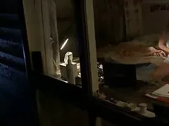 Blonde voyeur onani