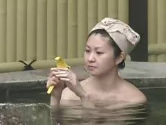 Japan foråret spa naturlige bush.